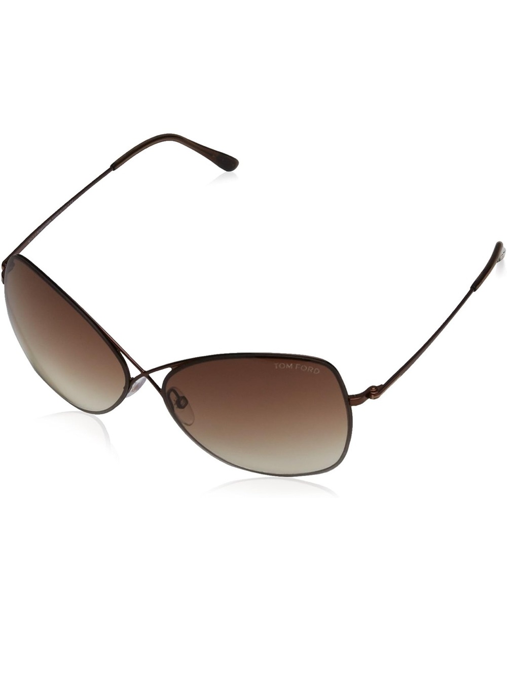 Tom Ford Brown Gradient Aviator Sunglasses for Women